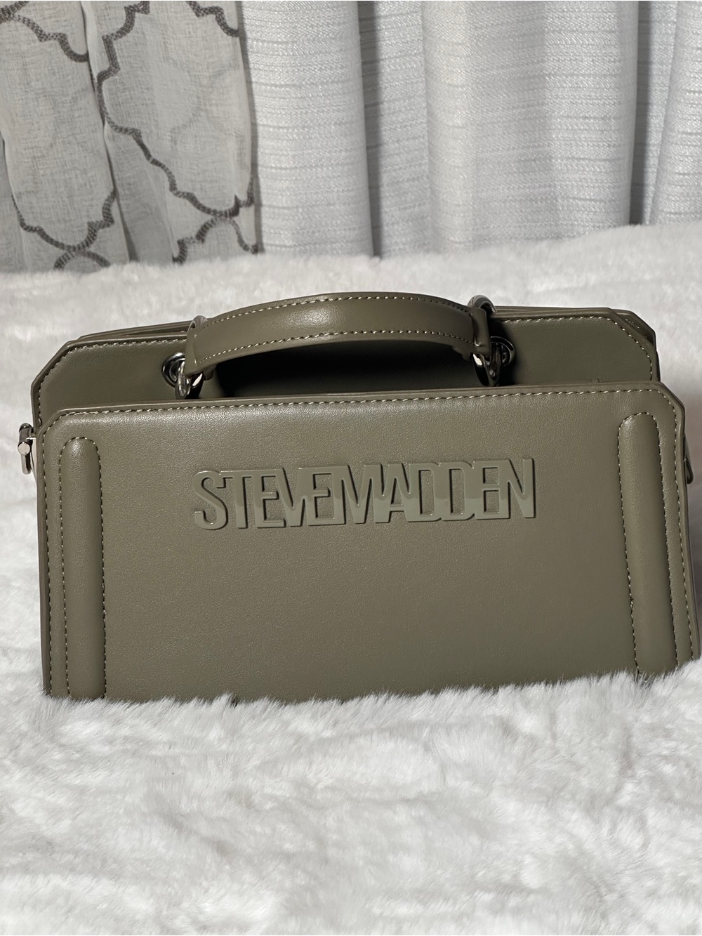 Steve Madden Be mine Olive Green Crossbody Satchel NWOT